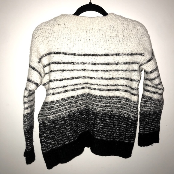 Vince Textured Stripe Wool Blend Sweater Sz M - Picture 7 of 12